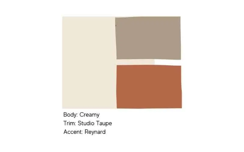 Creamy SW 7012 paint swatch shown as an exterior body color