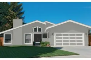 Exterior scheme built around Gray Matters SW 7066