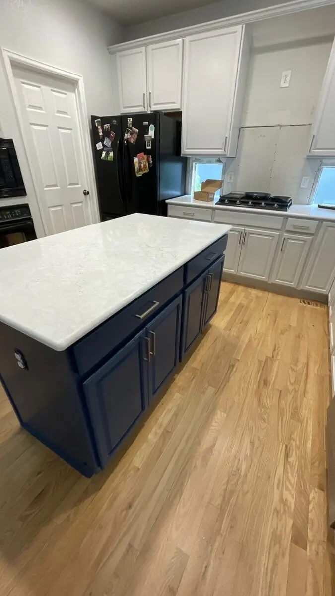 Denver kitchen cabinets after repainting by Kind Home Painting
