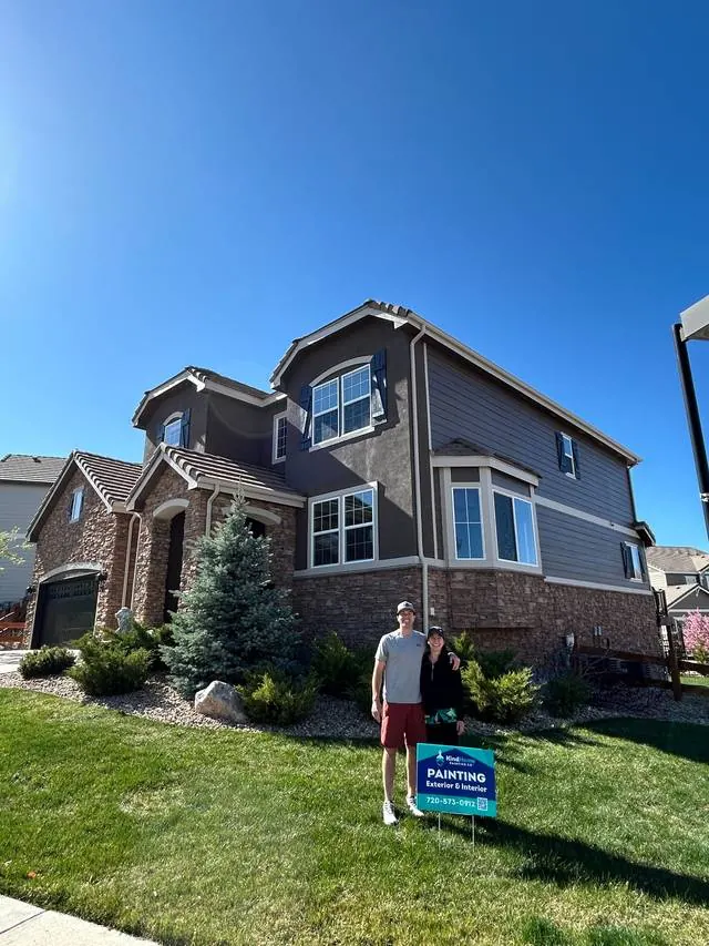 The Thompsons' newly painted home